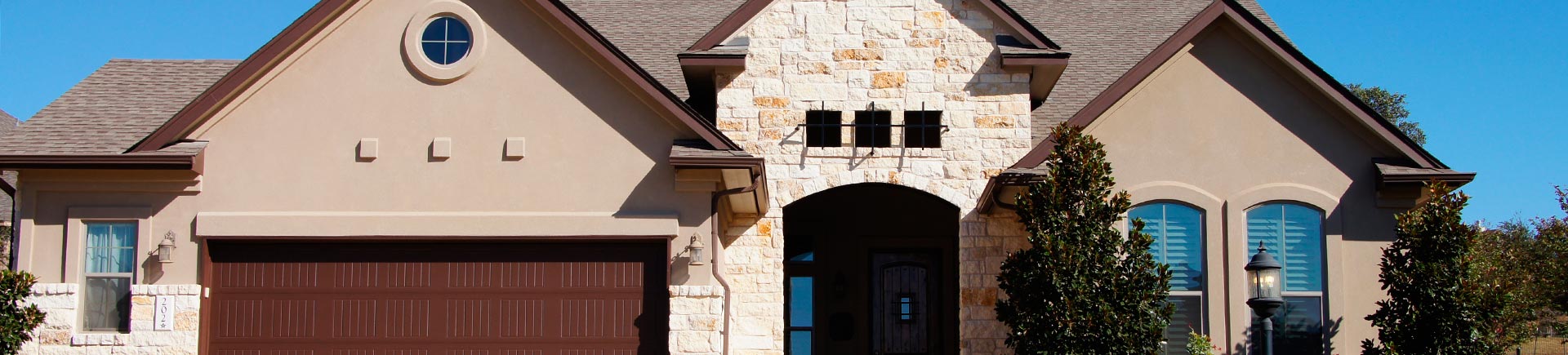 a residential house with stucco