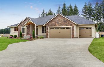 House With Concrete Driveway