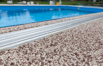 coloured concrete around pool